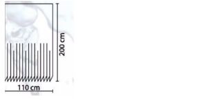 Banyo Perdesi 1x110x200 Tek Kanat Duş Perdesi Halka Hediyeli Duşakabin Perdesi 5026