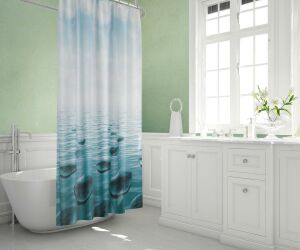 Banyo Perdesi 1x120x200 Tek Kanat Duş Perdesi Halka Hediyeli 5075