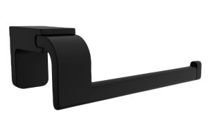 F1 Serisi Siyah Paslanmaz Uzun Havluluk ve Kağıtlık Banyo Seti