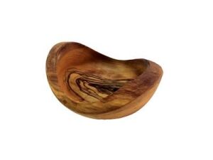 Zethome Zeytin Ağacı Ahşap Kütüklü Kase 15 cm