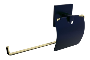 Zethome Paslanmaz Duvara Monte Solo Kapaklı Havluluk Yapışkanlı Tasarım Siyah