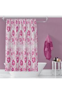 Banyo Perdesi 2224 2x100x200, Perde Borusu Askı Aparatı Köşe Boru Beyaz Hediyeli, Duş Perdesi Seti