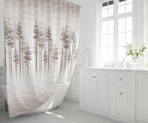 Banyo Perdesi 1x180x200 Tek Kanat Duş Perdesi Halka Hediyeli Duşakabin Perdesi 3390