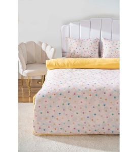 Çift Kişilik Nevresim Takımı Pamuklu Desenli Bonny 200x215 cm