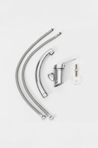 Paslanmaz 3'lü Modern Krom Lüx Kuğu Banyo Lavabo Batarya Seti