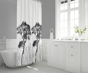 Banyo Perdesi 1x240x200 Tek Kanat Duş Perdesi Halka Hediyeli Duşakabin Perdesi 3391