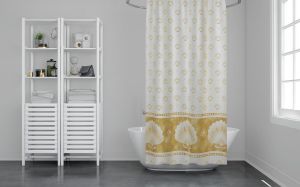 Banyo Perdesi 1x100x200 Tek Kanat Duş Perdesi Halka Hediyeli 4910 Beyaz