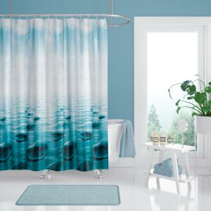 Banyo Perdesi 1x240x200 Tek Kanat Duş Perdesi Halka Hediyeli Duşakabin Perdesi 5075