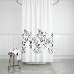 Banyo Perdesi 1x180x200 Tek Kanat Duş Perdesi Halka Hediyeli Duşakabin Perdesi 3389