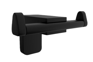 F1 Serisi Siyah Paslanmaz Duvara Monte Havluluk-Kapaklı Kağıtlık-Bornoz Seti