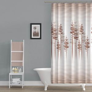 Banyo Perdesi 2x120x200 Çift Kanat Duş Perdesi Halka Hediyeli Duşakabin Perdesi 3390