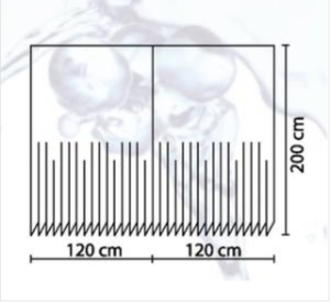 Banyo Perdesi 2x120x200 Çift Kanat Duş Perdesi Halka Hediyeli Duşakabin Perdesi 3390