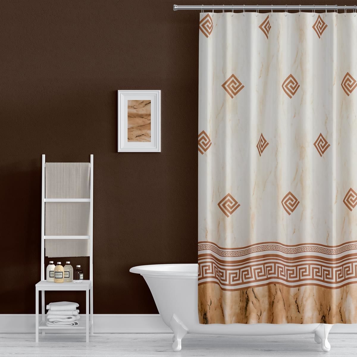 Banyo Perdesi 1x110x200 Tek Kanat Duş Perdesi Halka Hediyeli Duşakabin Perdesi 4860