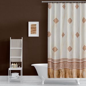 Banyo Perdesi 1x110x200 Tek Kanat Duş Perdesi Halka Hediyeli Duşakabin Perdesi 4860