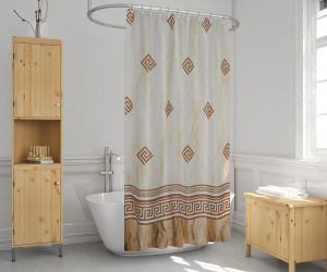 Banyo Perdesi 1x110x200 Tek Kanat Duş Perdesi Halka Hediyeli Duşakabin Perdesi 4860