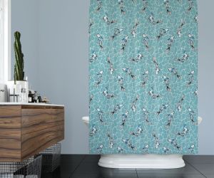 Banyo Perdesi 1x100x200 Tek Kanat Duş Perdesi Halka Hediyeli 4352