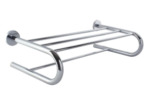 Zethome Paslanmaz Otel Banyo Destekli Raf Havluluk Havlu Askısı