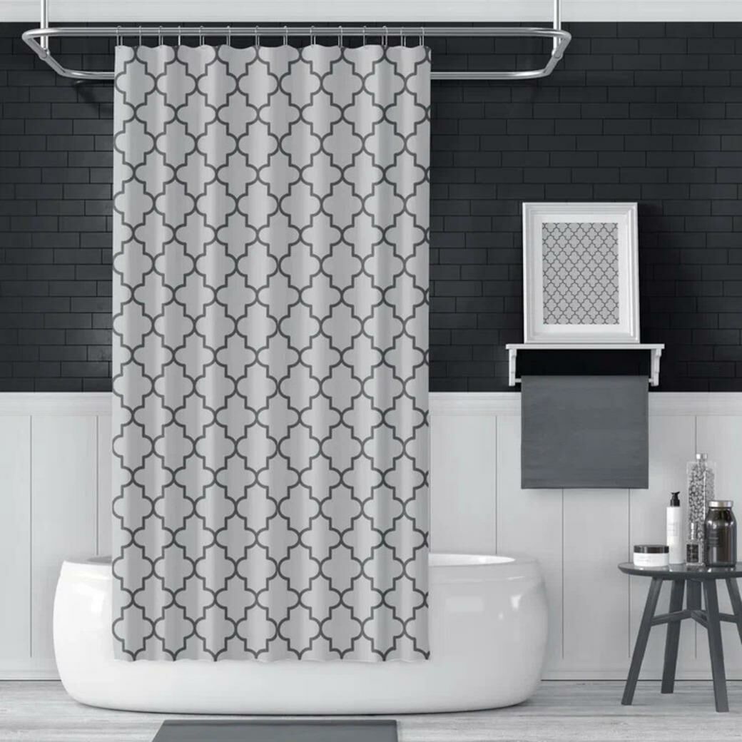 Banyo Perdesi 1x240x200 Tek Kanat Duş Perdesi Halka Hediyeli Duşakabin Perdesi 2111