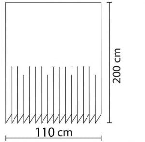 Banyo Perdesi 1x110x200 Tek Kanat Duş Perdesi Halka Hediyeli 4954 Lila