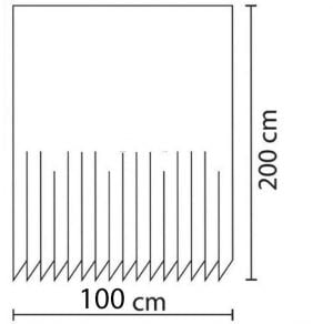Banyo Perdesi 2x100x200 Çift Kanat Duş Perdesi Halka Hediyeli 11237
