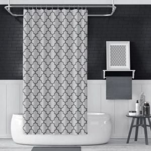 Banyo Perdesi 2x100x200 Çift Kanat Duş Perdesi Halka Hediyeli Duşakabin Perdesi 2111