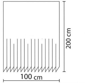 Banyo Perdesi 2x100x200 Çift Kanat Duş Perdesi Halka Hediyeli 9889