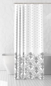 Banyo Perdesi 2x110x200 Çift Kanat Duş Perdesi Halka Hediyeli 1228