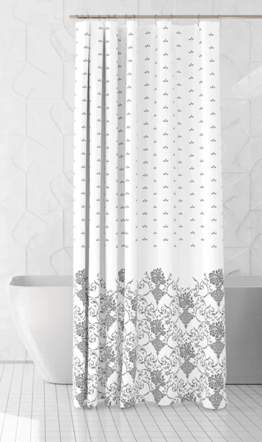 Banyo Perdesi 1x110x200 Tek Kanat Duş Perdesi Halka Hediyeli 1228