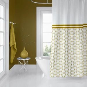 Banyo Perdesi 1x120x200 Tek Kanat Duş Perdesi Halka Hediyeli 1869