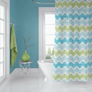 Banyo Perdesi 2x120x200 Çift Kanat Duş Perdesi Halka Hediyeli 3588