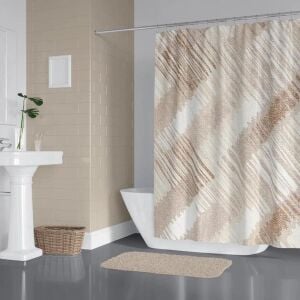 Banyo Perdesi 2x120x200 Çift Kanat Duş Perdesi Halka Hediyeli Duşakabin Perdesi 4250